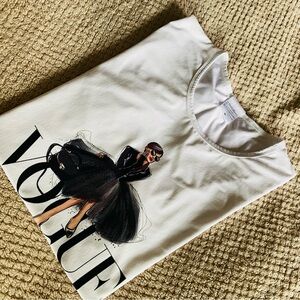 INC International Concepts White Graphic Tank Top